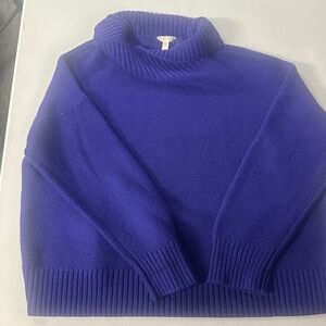 Eileen Fisher Royal Blue Turtleneck Sweater Large